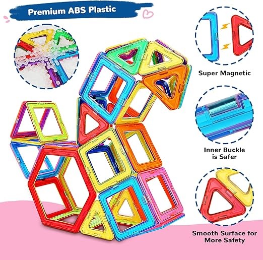 STEM Magnetic Building Blocks Set – 42 Pieces for Kids 🧲✨