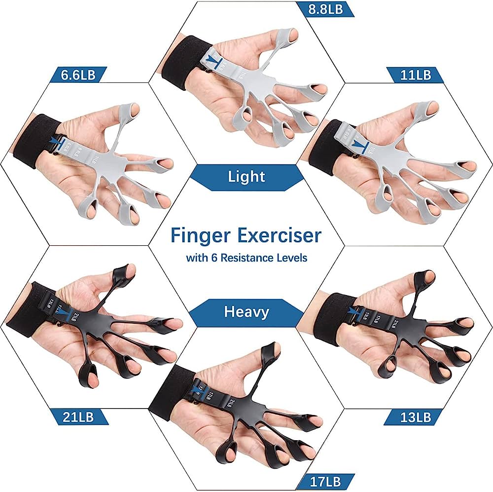 💪 Metal-Hook Grip Strength Trainer – Adjustable Hand Exerciser for Power & Endurance