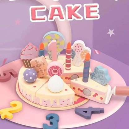 KABI My Little Birthday Cake – 24PCS Wooden Pretend Play Toy Set 🎂✨