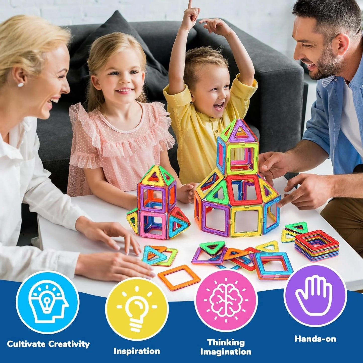 STEM Magnetic Building Blocks Set – 42 Pieces for Kids 🧲✨