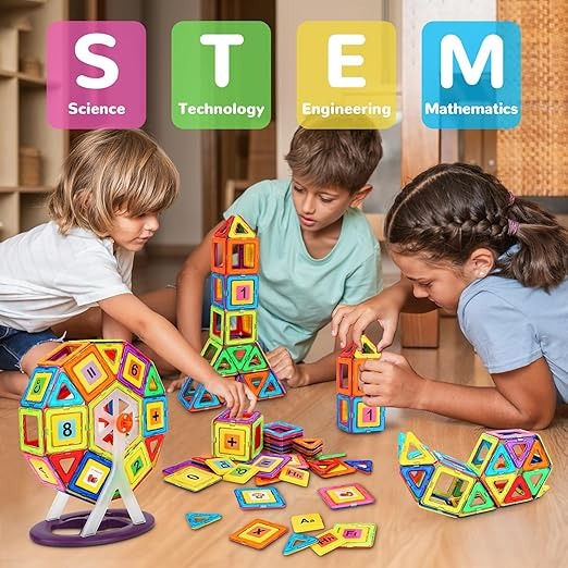 STEM Magnetic Building Blocks Set – 42 Pieces for Kids 🧲✨